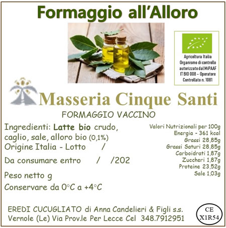 formaggio all'alloro