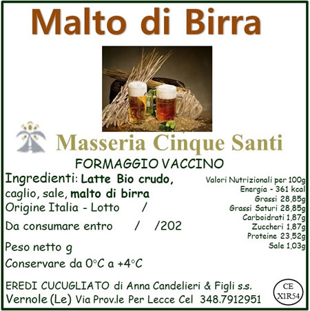 Formaggio al malto di birra